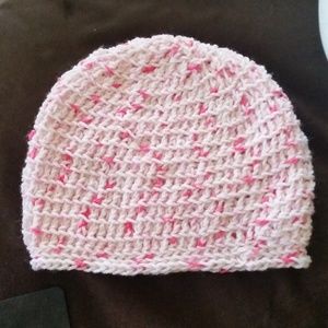 Handmade Pink Crochet Women's Hat / Beanie